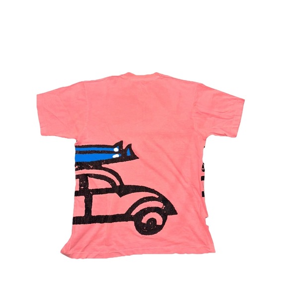 Vintage Keith Haring Style VW Surfboard Shirt Single Stitch Men's Size Large - Picture 2 of 5